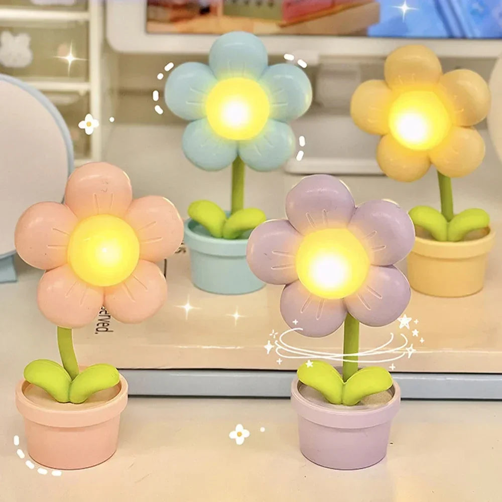 Small Flower Soothing Table Lamp - BlossomGlow | Stornfield