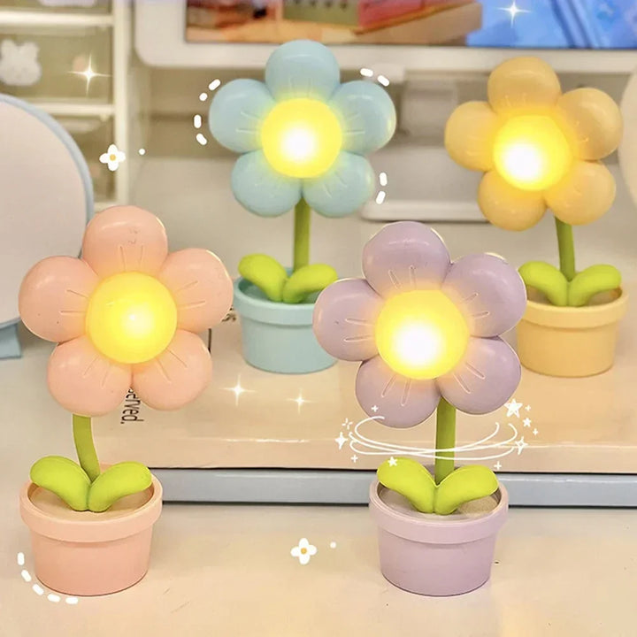 Small Flower Soothing Table Lamp - BlossomGlow | Stornfield