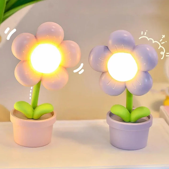 Small Flower Soothing Table Lamp - BlossomGlow | Stornfield