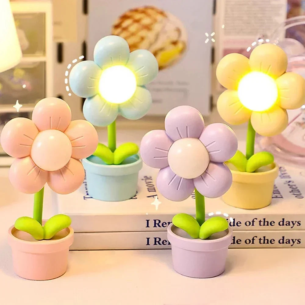Small Flower Soothing Table Lamp - BlossomGlow | Stornfield