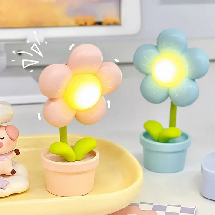 Small Flower Soothing Table Lamp - BlossomGlow | Stornfield