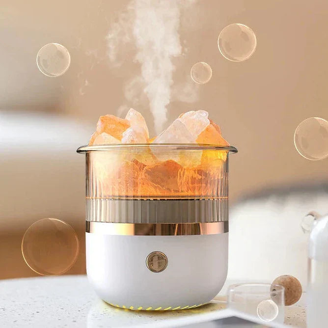 Stornfield | Himalayan Salt Lamp and Essential Oil Diffuser, USB Ultrasonic Humidifier for Home and Office