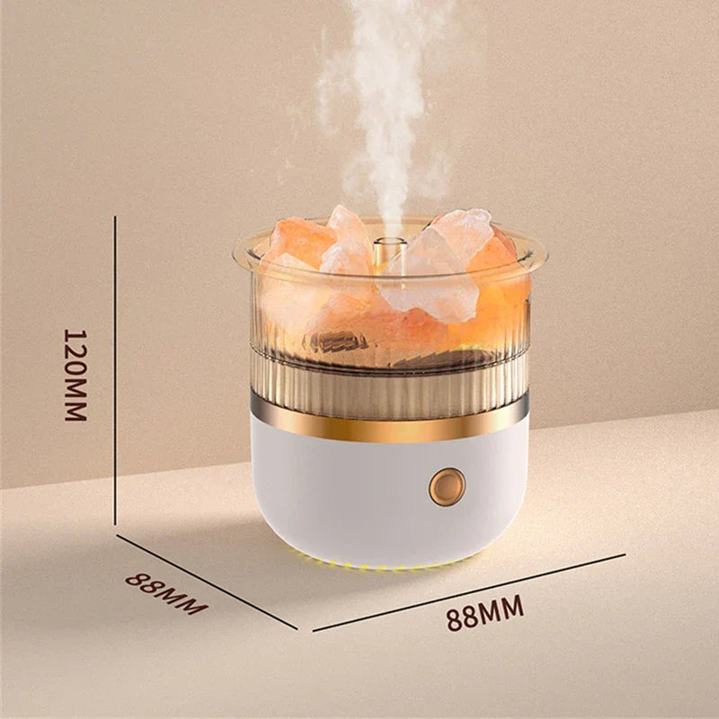 Stornfield | Himalayan Salt Lamp and Essential Oil Diffuser, USB Ultrasonic Humidifier for Home and Office