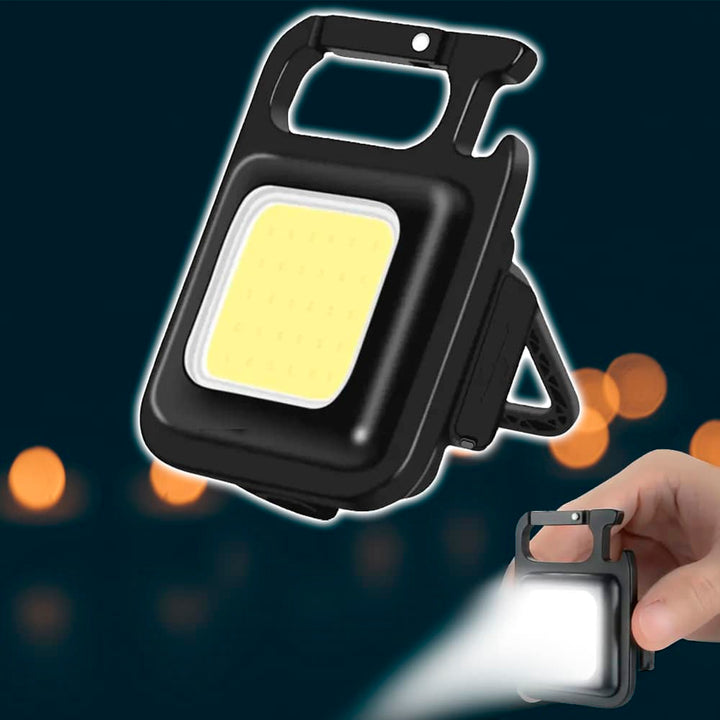 Keychain COB-LED flashlight - rechargeable - 3 light modes | Stornfield