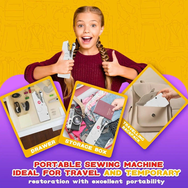Stitchmatic Mini Sewing Machine – Portable Electric Sewing Machine for Home and On the Go | Stornfield