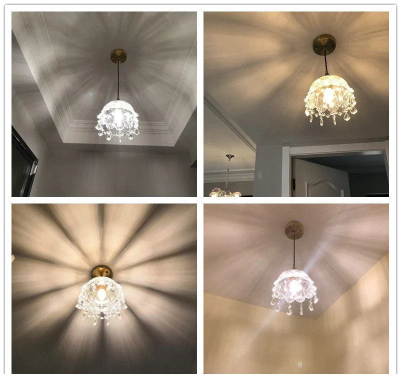 Minimalist Retro Crystal Glass Pendant Light Stornfield