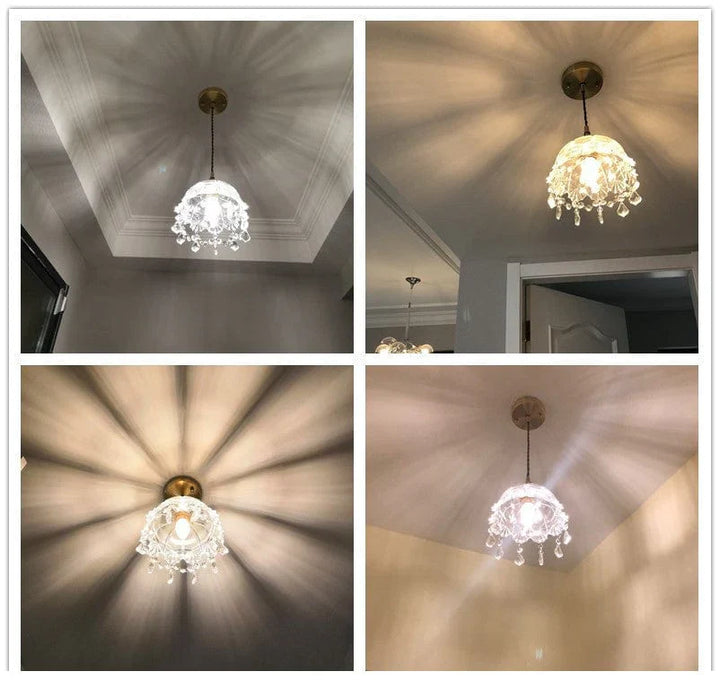 Minimalist Retro Crystal Glass Pendant Light Stornfield