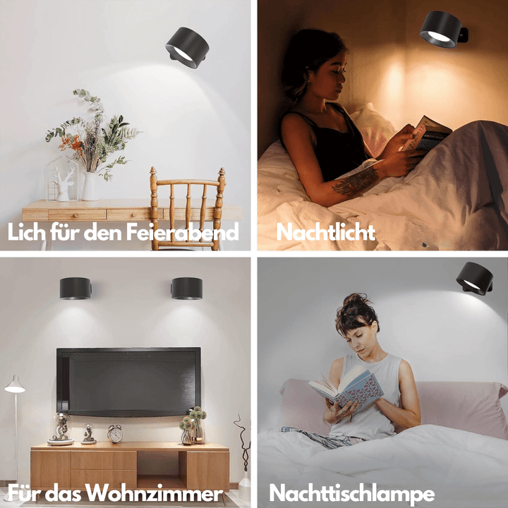 Stornfield | 360° Rechargeable Wireless Wall Lamp | Versatile LED Lighting Solution