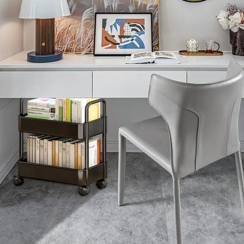 Mobile Bookshelf Cart with Wheels | Book Storage and Organizer - Dalton | Stornfield