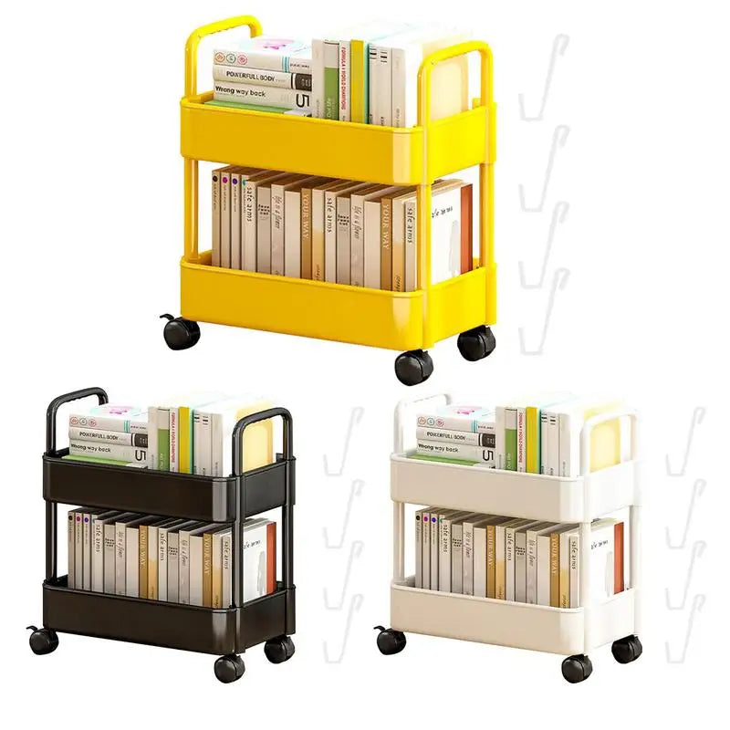 Mobile Bookshelf Cart with Wheels | Book Storage and Organizer - Dalton | Stornfield