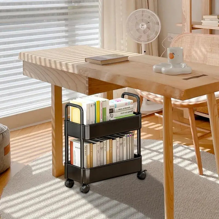 Mobile Bookshelf Cart with Wheels | Book Storage and Organizer - Dalton | Stornfield