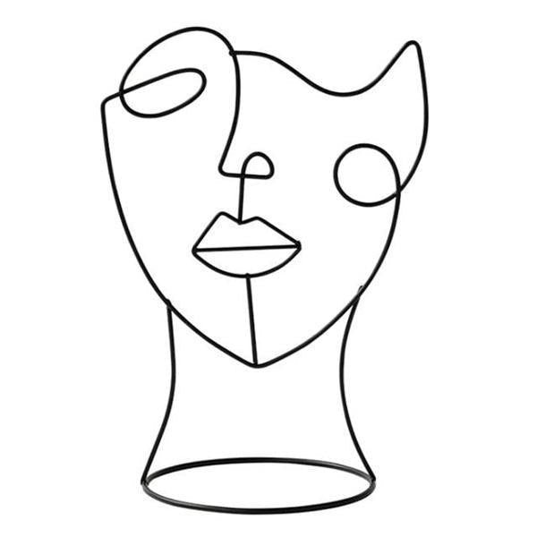 Modern Abstract Single Line Face Head Decorative Art | Stornfield