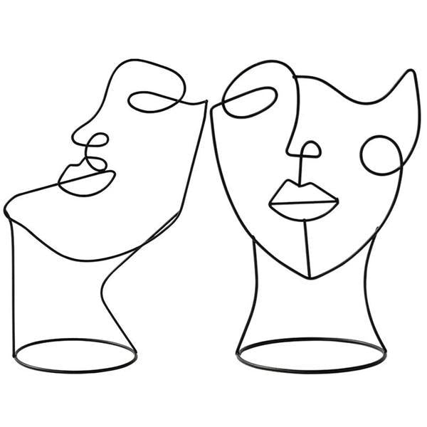 Modern Abstract Single Line Face Head Decorative Art | Stornfield