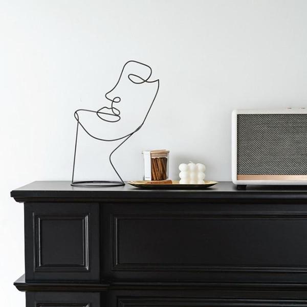 Modern Abstract Single Line Face Head Decorative Art | Stornfield