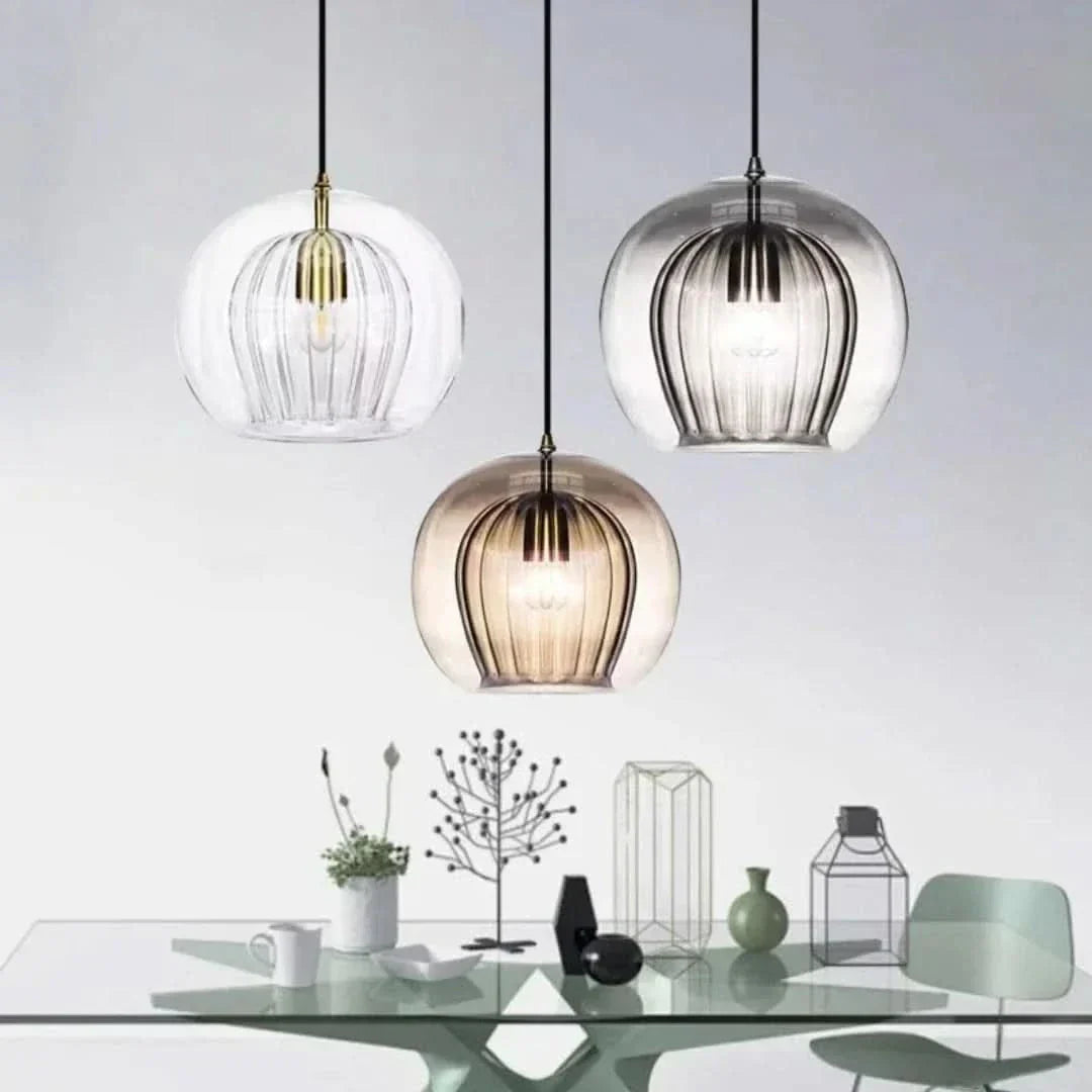Stornfield | TimberGlow - Modern Glass Pendant Light