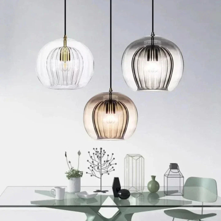 Stornfield | TimberGlow - Modern Glass Pendant Light