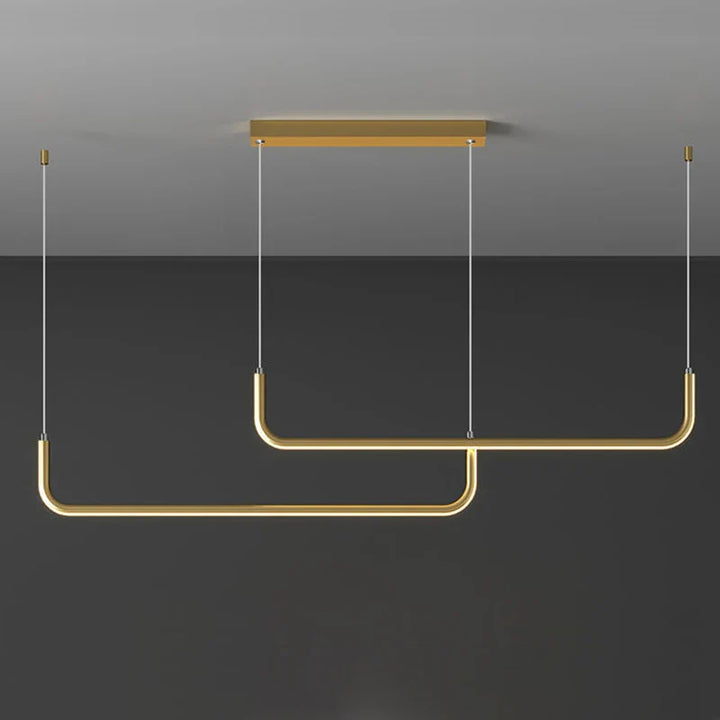 Modern Gold Chandelier for Dining Room and Living Room – Minimalist Design with Adjustable LED Pendants | Stornfield