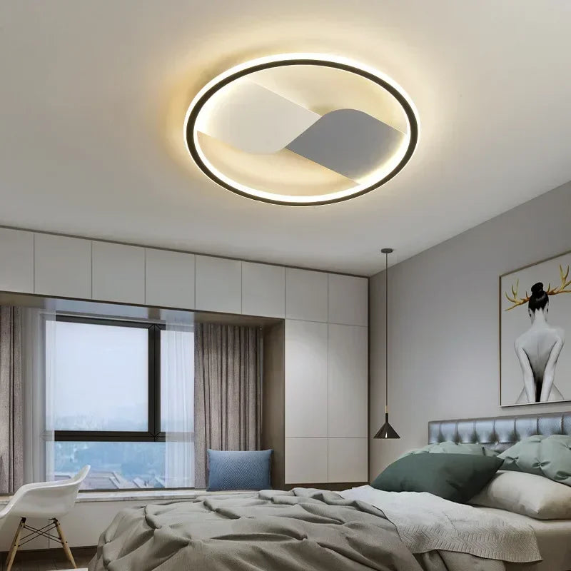 Modern LED ceiling light with round design – Dimmable for bedroom and living room | Stornfield