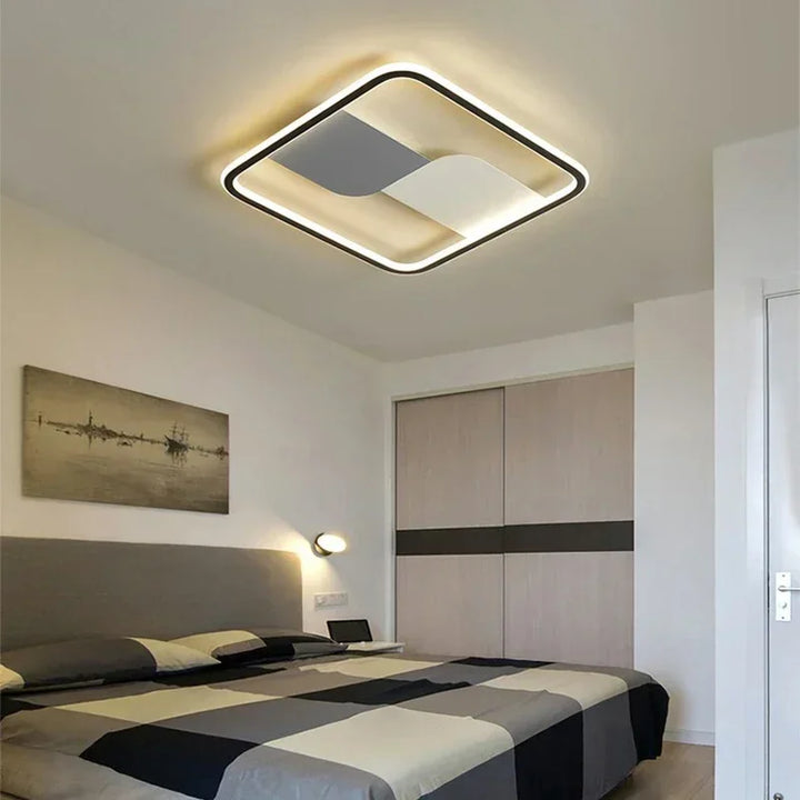 Modern LED ceiling light with round design – Dimmable for bedroom and living room | Stornfield