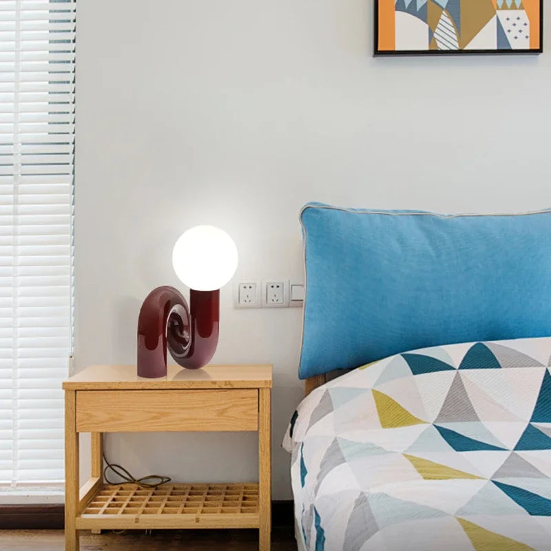GlassSphere - Modern glass ball lamp | LED TaStornfielde Lamp for a Contemporary Atmosphere | Stornfield