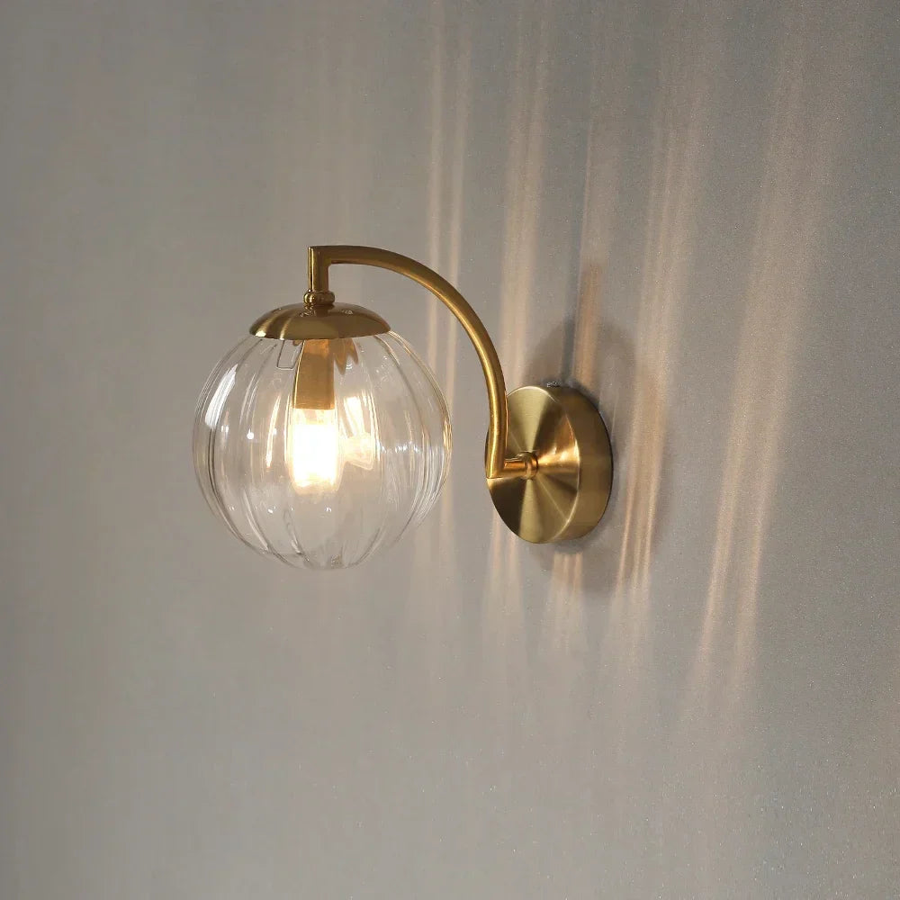 Luxury Modern Glass Wall Lamp - CrystalGlow | Stornfield