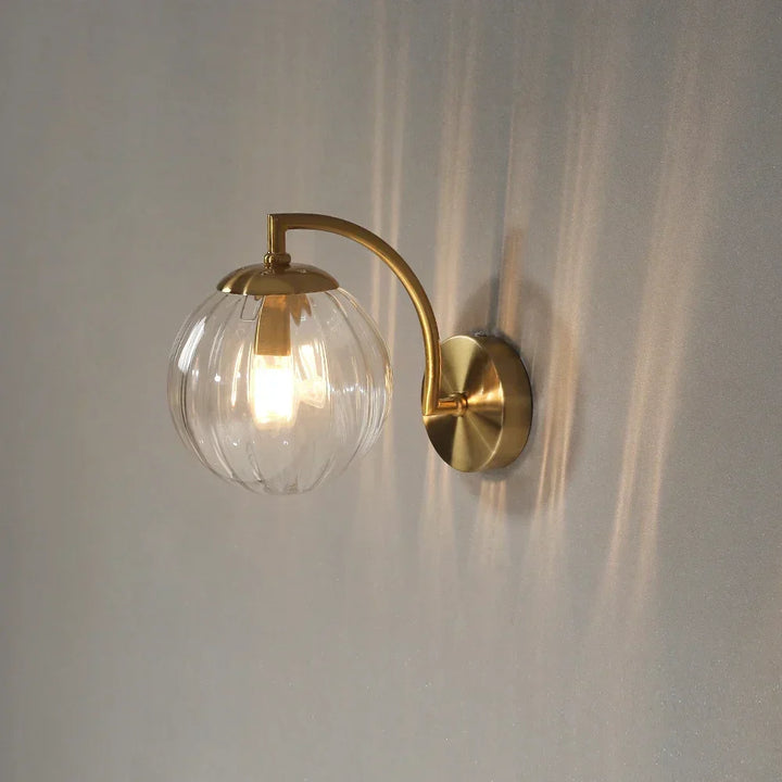 Luxury Modern Glass Wall Lamp - CrystalGlow | Stornfield