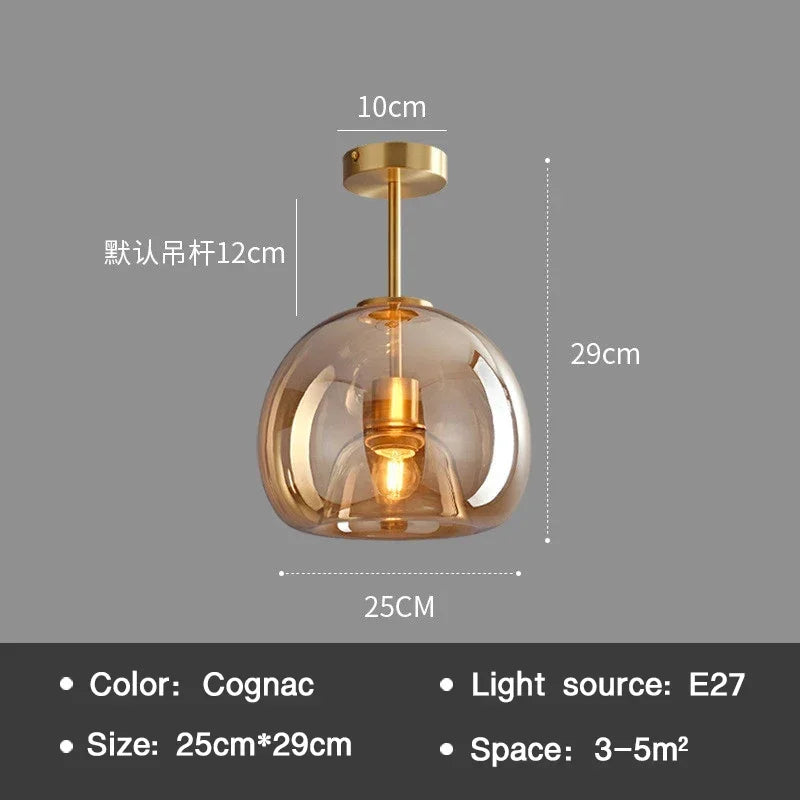 PureLicht - Minimalistic Glass Ceiling Lamp for Bedroom and Living Room | Stornfield