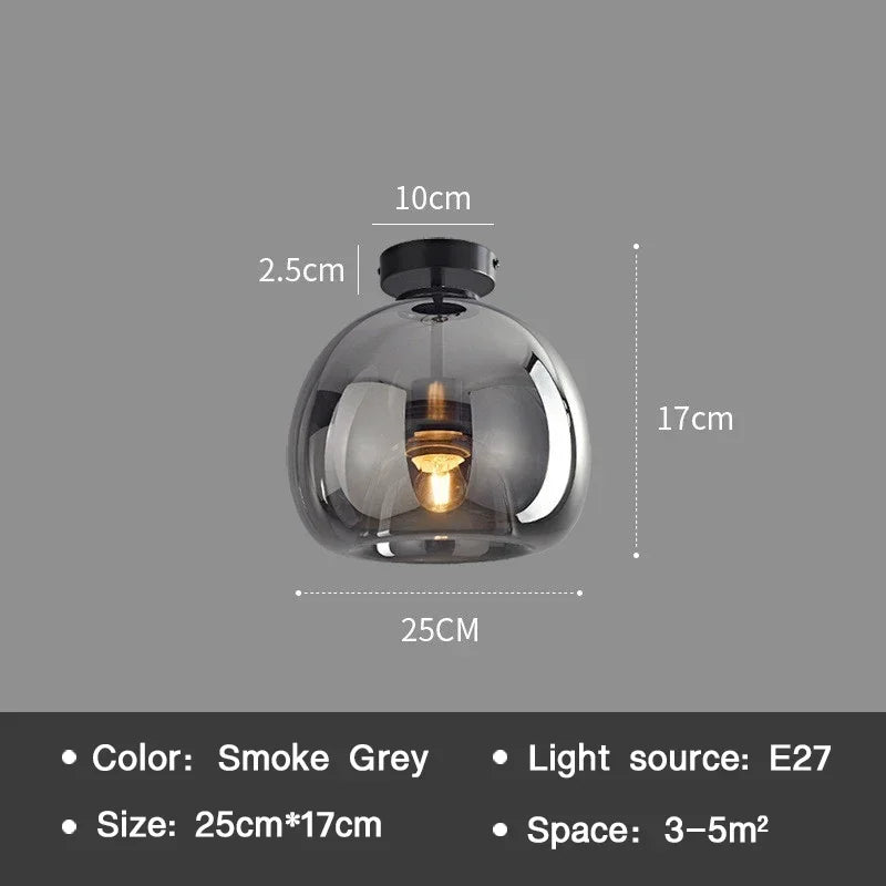 PureLicht - Minimalistic Glass Ceiling Lamp for Bedroom and Living Room | Stornfield