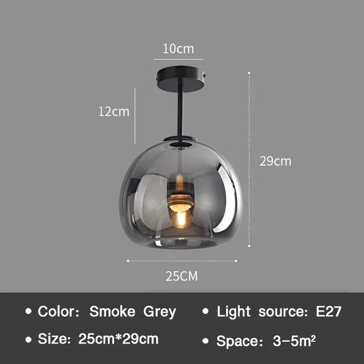 PureLicht - Minimalistic Glass Ceiling Lamp for Bedroom and Living Room | Stornfield