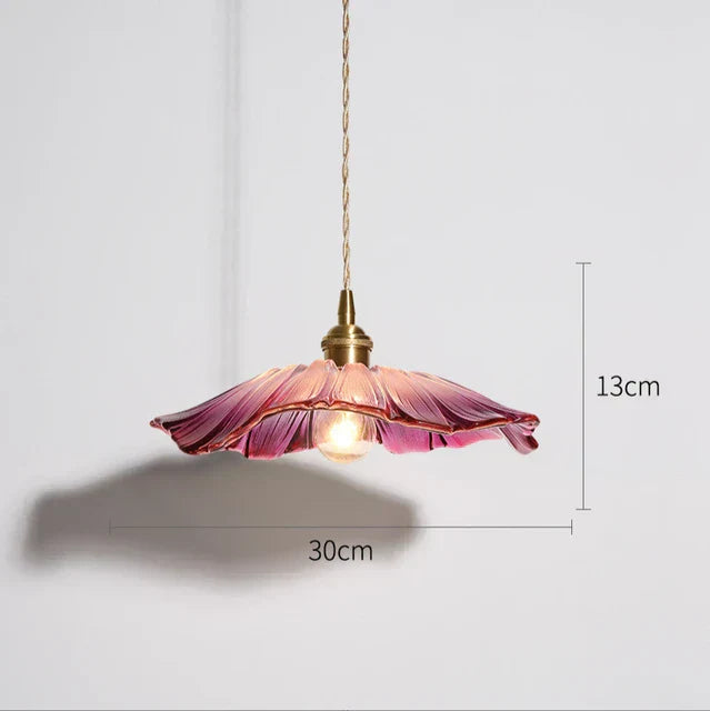 FloraGlimmer - Modern Flower-Shaped Pendant Lamp | Glass Design | LED Lighting for Living Room and Dining Room | Stornfield