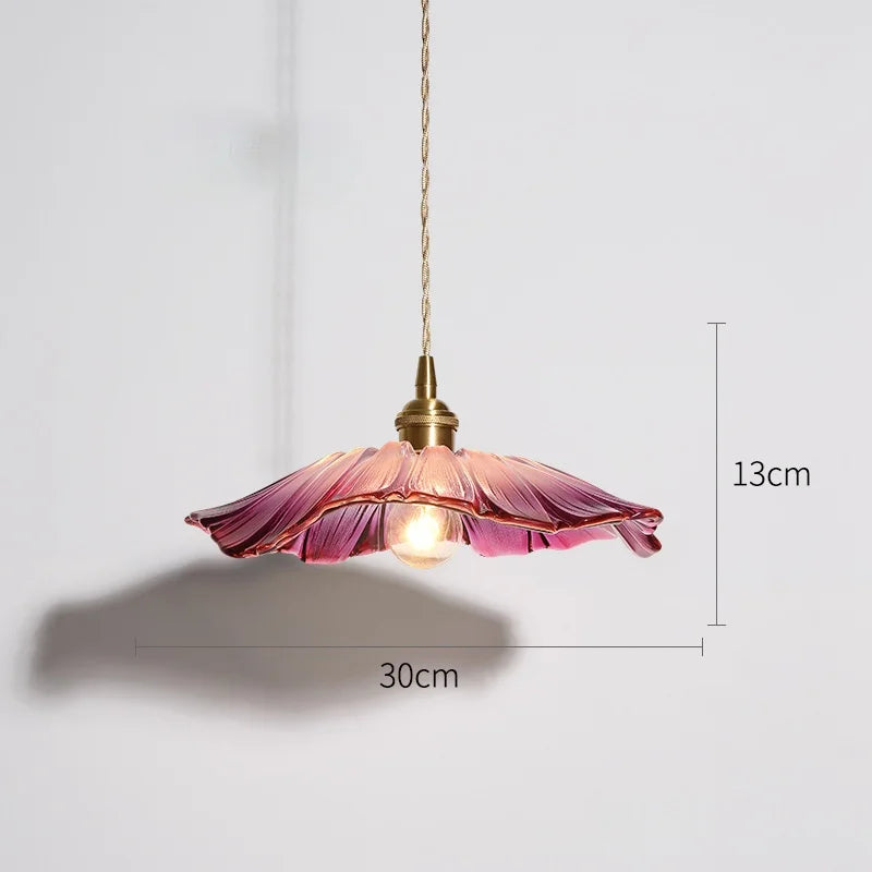 FloraGlimmer - Modern Flower-Shaped Pendant Lamp | Glass Design | LED Lighting for Living Room and Dining Room | Stornfield