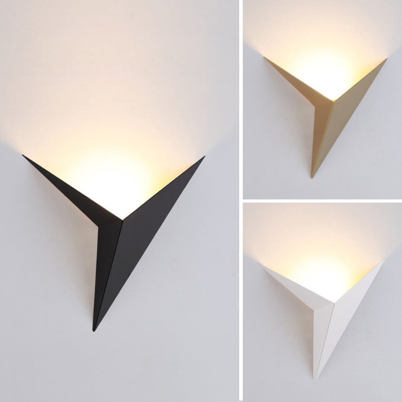 Minimalistic Triangular LED Wall Lamp | Modern Design in Stornfieldack/White | Perfect for Living Room and Bathroom | Stornfield