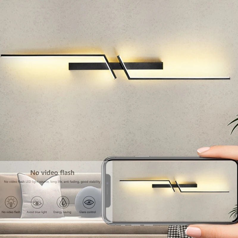 Stornfield | Creative LED Wall Lamp with Striped Design | Modern Design and 3-Color Dimmable Light