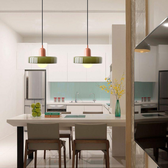 Bauhaus Colorful Glass Pendant Lamp - Modern Design Lamp for Living Room and Dining Room | Stornfield