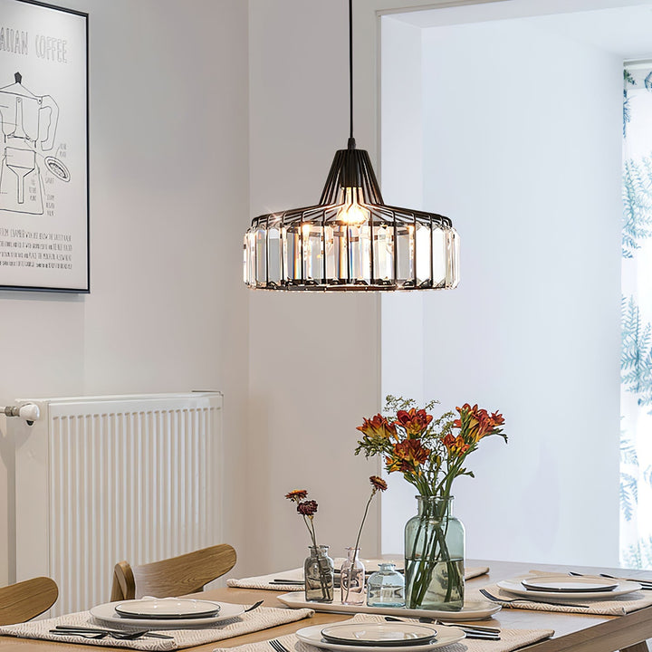 Modern Black Crystal Pendant Light | Stornfield