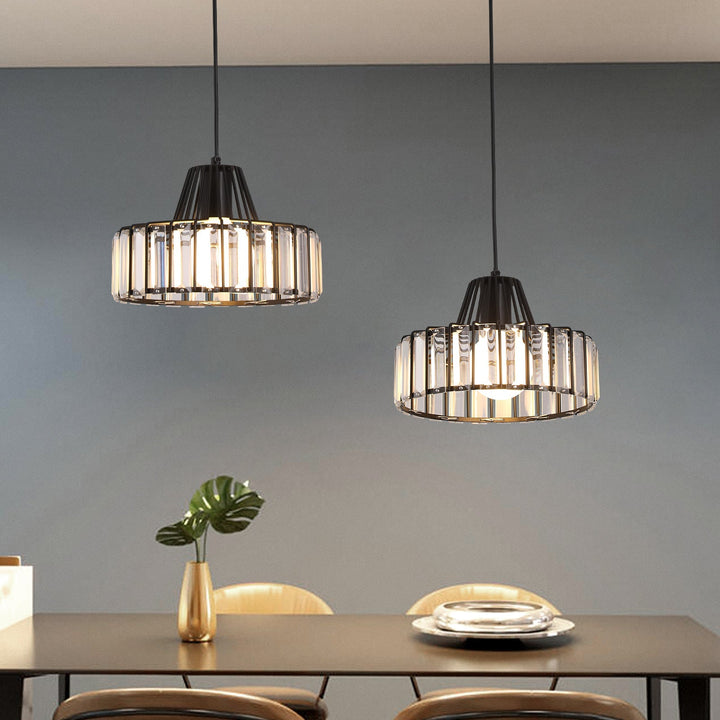 Modern Black Crystal Pendant Light | Stornfield
