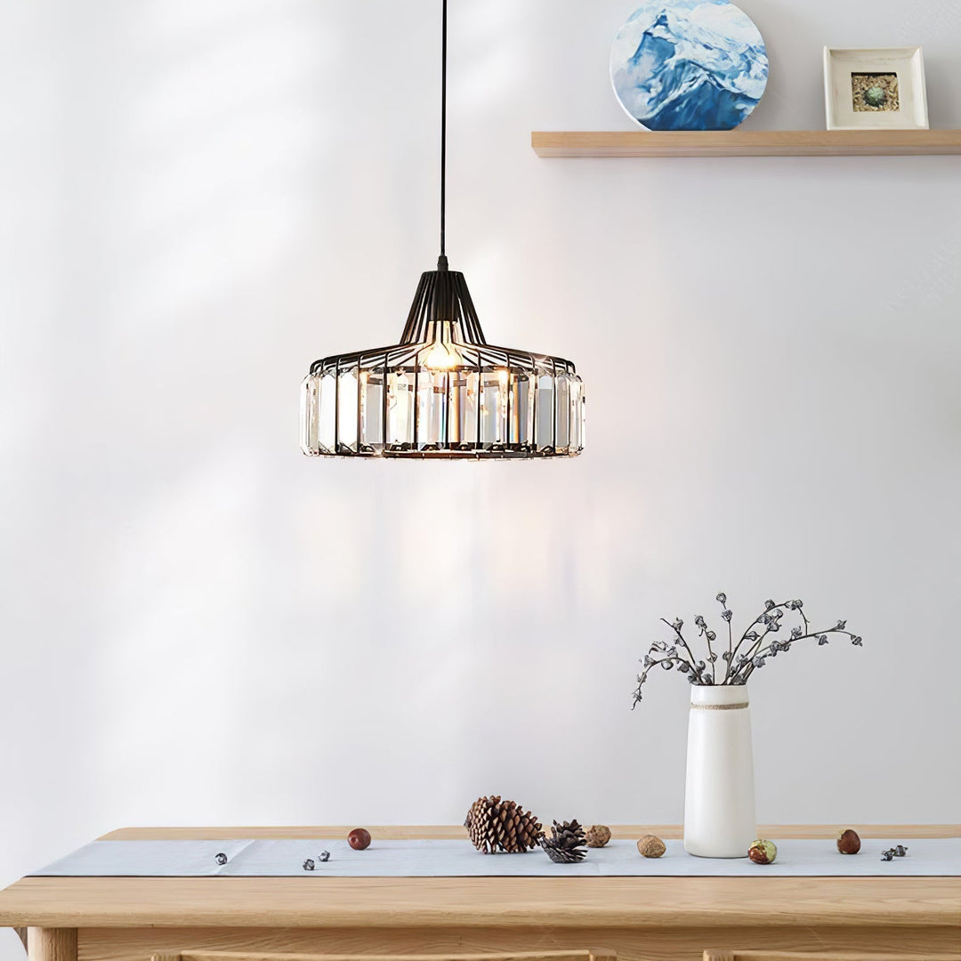 Modern Black Crystal Pendant Light | Stornfield