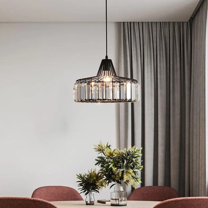 Modern Black Crystal Pendant Light | Stornfield