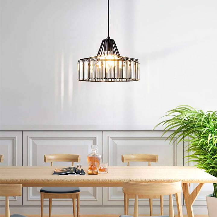 Modern Black Crystal Pendant Light | Stornfield