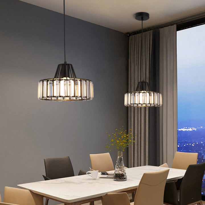 Modern Black Crystal Pendant Light | Stornfield