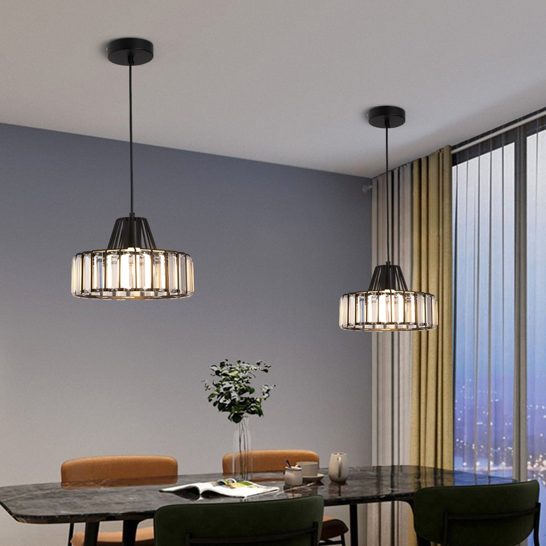 Modern Black Crystal Pendant Light | Stornfield