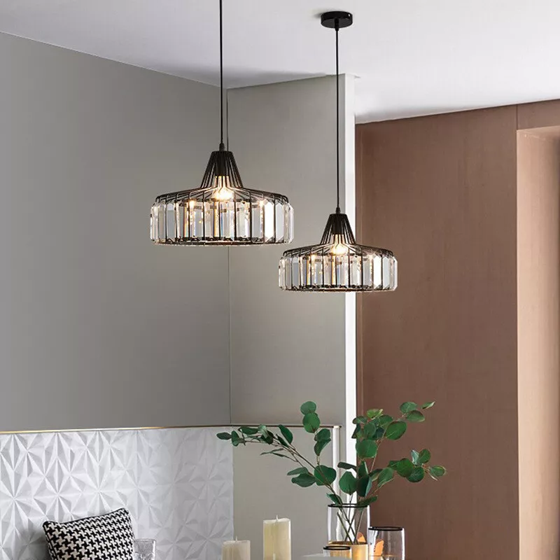 Modern Black Crystal Pendant Light | Stornfield