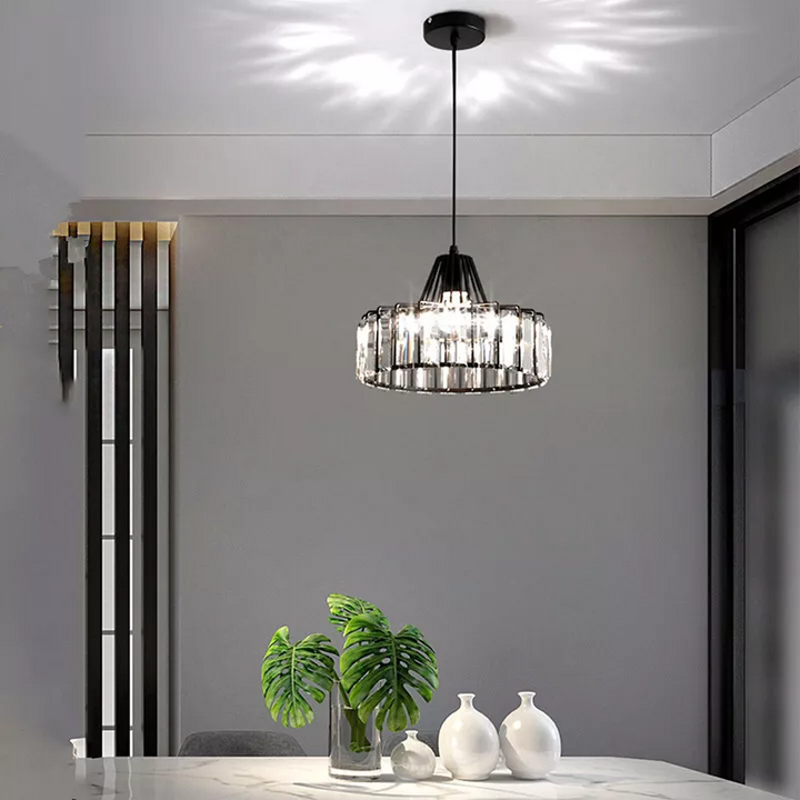 Modern Black Crystal Pendant Light | Stornfield