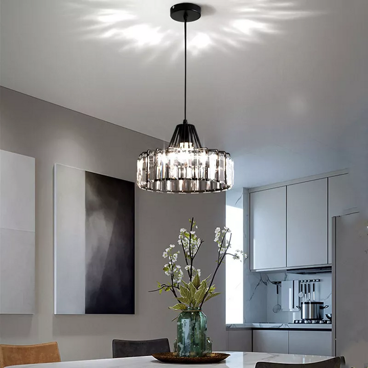 Modern Black Crystal Pendant Light | Stornfield