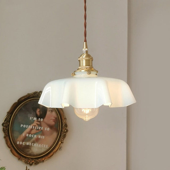 Modern Glass Ribbon Edge Pendant Light | Stornfield