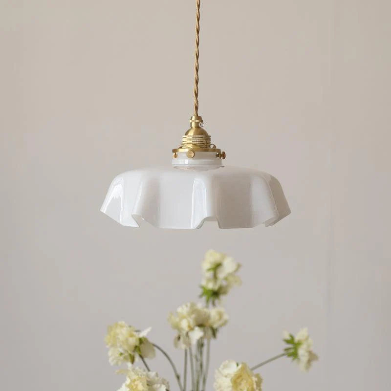 Modern Glass Ribbon Edge Pendant Light | Stornfield