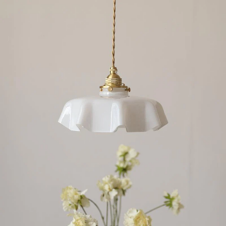Modern Glass Ribbon Edge Pendant Light | Stornfield