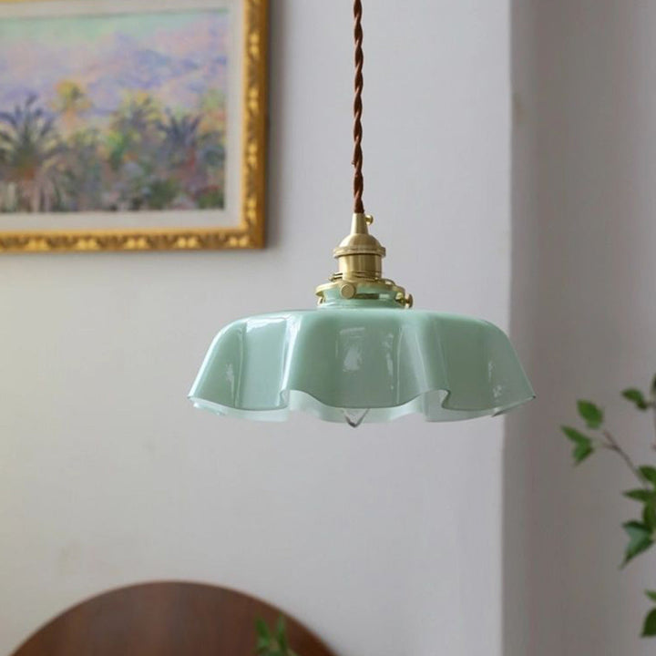 Modern Glass Ribbon Edge Pendant Light | Stornfield