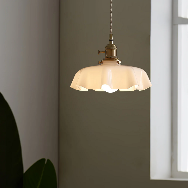 Modern Glass Ribbon Edge Pendant Light | Stornfield