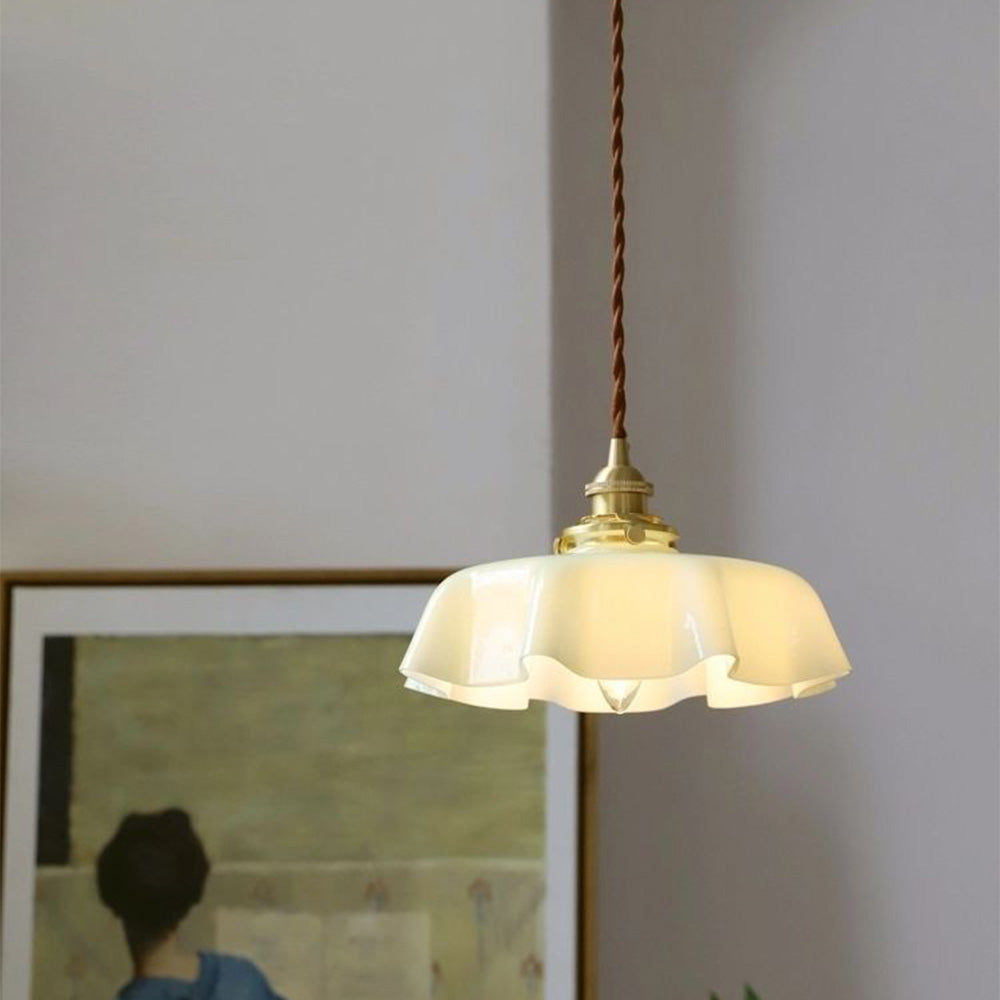 Modern Glass Ribbon Edge Pendant Light | Stornfield